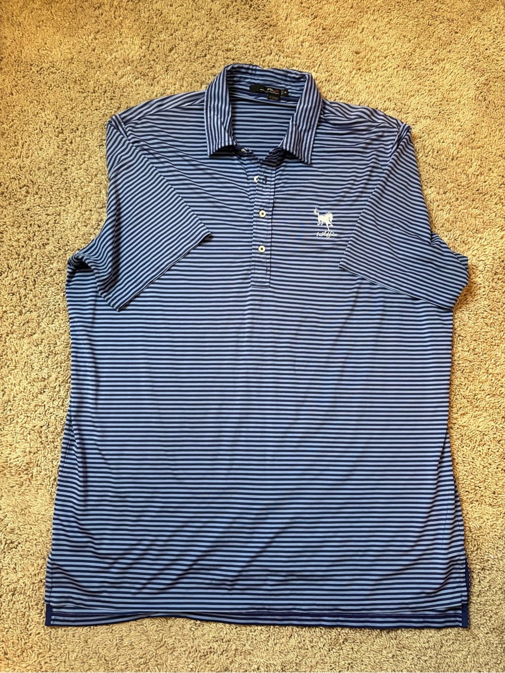 Ralph Lauren Blue & White Striped Polo Shirt
